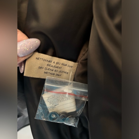 Vintage Unisex Leather Bomber Jacket Oversized - Picture 15 of 16